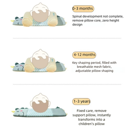 Orthopedic Newborn Baby Shaping with Natural Buckwheat Fill  Breathable Cover & Ergonomic Design for Flat Syndrome, Polyester, 0-6 Months, Multi-Purpose Use