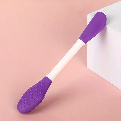 Silicone Double Head Mask Brush, Silicone Face Wash Brush, Mud Film Special Scraper Applicator, Facial Cleansing Brush, Cleaning Tool