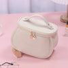 New Portable Women Makeup Bag PU Leather Large Travel Handbag Waterproof Storage Case Multifunction Toiletry Organizer