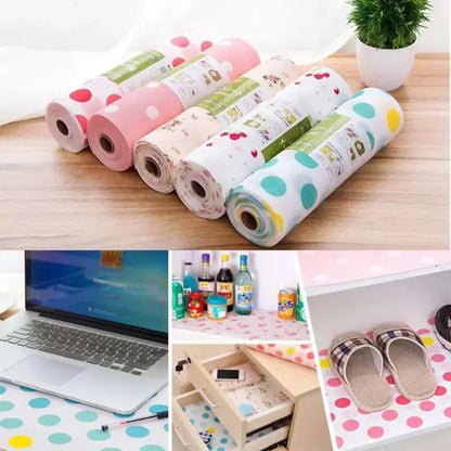 Roll Cute Non-Slip Washable Oil-Proof Shelf Liner - Binder-Free Drawer Mat for Kitchen Cabinet, Refrigerator, Locker, Desk - Home Accessories and Decorative Supplies, Kitchen Drawer Organizer, Shelf Liners