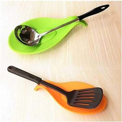 Spoon Rest Holders Fork Spatula Rack Shelf Organizer Plastic Spoon Rest Chopsticks Holder Non-slip Spoons Pad