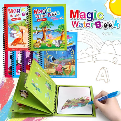 Watercolor Painting Book, Reusable Coloring Book - Portable Educational Doodle Painting Toy, Suitable As An Easter, Christmas, Birthday Gift Or New Year Gift.