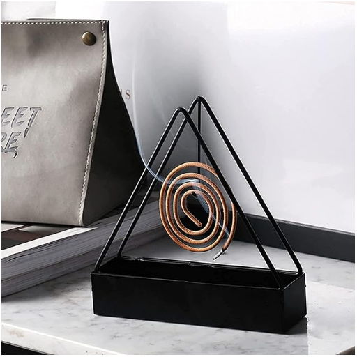 Creative Iron Mosquito Coil Holder Stable Triangular Fireproof Hanging Mosquito Coil Tray Home Supplies