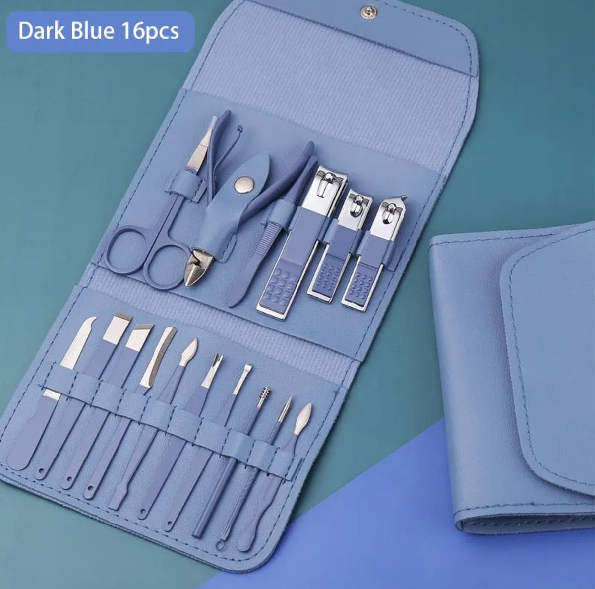 Nail Clippers Manicure Set 16pcs Nail Tool Kit with Luxury Travel Case Pedicure and Manicure Beauty Gift for Men and Women