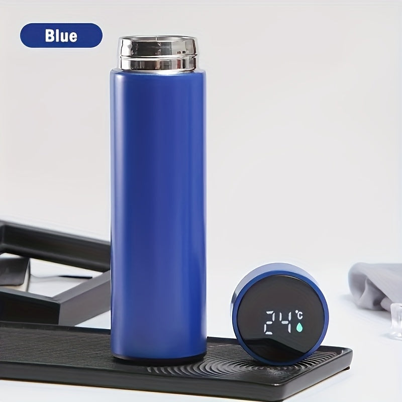 Hot and Cold water bottle with LED Temperature Display, Stainless Steel Insulated Vacuum Flask Thermos SMART Digital Mug 500ML, Temperature Display Sports Drink Flasks