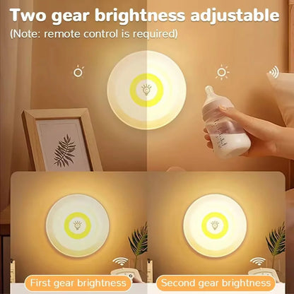 Wireless Kitchen Light with Remote Control, Dimmable Night Lamp, Battery Powered, Under Cabinet, LED Lights for Closet, Bedroom