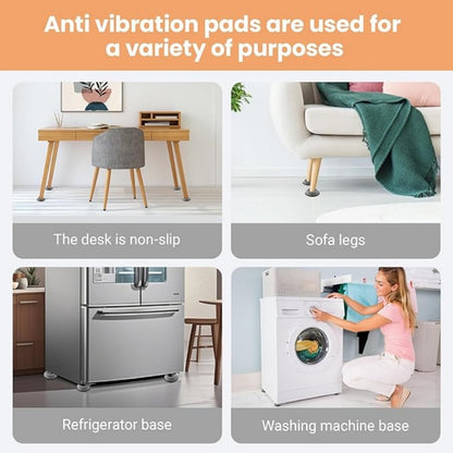 New Noise Reducation Washing Machine Rubber Mat Universal Fixed Washing Machine Stand Anti-Vibration Feet Pads Refrigerator Base Fixed Non-Slip Pad For Washing Machine, Fridge, Suction Cup Anti Walk Shock Absorber Feet Pads Lifting Base Furniture Pads