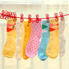 Stretchable Long Elastic Cloth Drying Rope With 12 Metal Clips Hangers Portable Clothes line for Travel/Home Small Places
