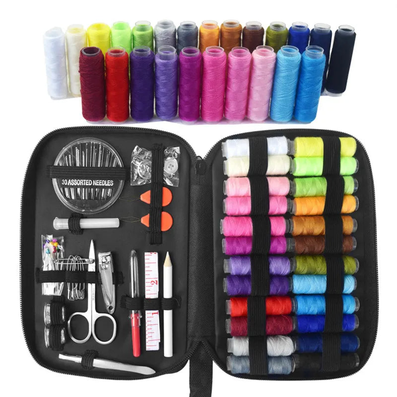 98 pcs Sewing Kit Sewing Box Sewing Storage Accessories Knitting Needles Needlework Tools Elliptical Balbox Needle and Thread Box Home Practical
