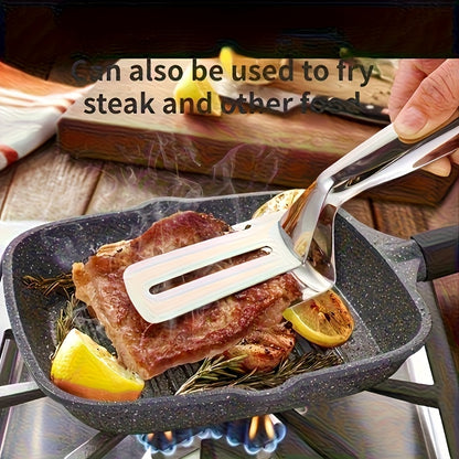 Stainless Steel Grilling Tongs for Fish And Meat, Versatile for Grilling Meat, Fish, Pancakes, And Bread, Featuring a Non-Slip Grip, Suitable for Korean BBQ, Fried Fish, And More. A Must-Have in The Kitchen