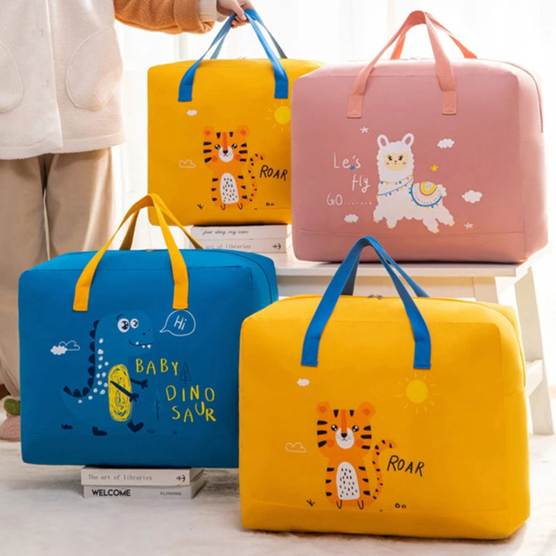 Portable Multifunction Storage Bag, Closet Organizer Moving Tote Bag, Reinforced Handles Zippered Organizer, Large Capacity Childbirth Bag
