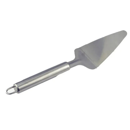 Cake server Thickened Stainless Steel Serrated Edge Cake Server Blade Cutter Pie Pizza Shovel Cake Spatula Scraper Baking Tool 1Piece