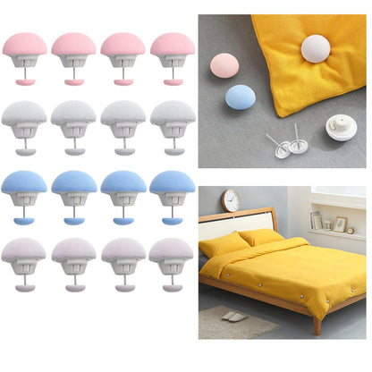 4pcs, Random Color Quilt Fasteners, Removable Bed Sheet and Duvet Cover Clips, Household Bedding Accessories, Prevent Quilt Shifting, Reusable
