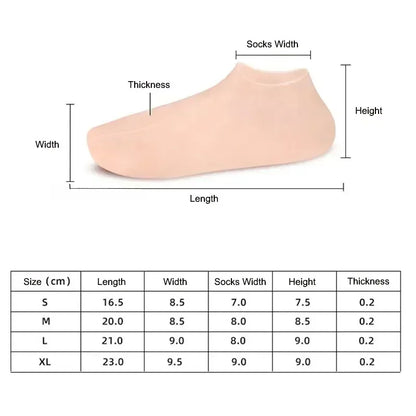 1 Pair Silicone Moisturizing Socks Exfoliating Gel Heel Socks Callus Cracked Dead Skin Remove Protector Pain Relief Foot Care