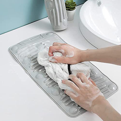 Foldable Wash Board Silicon Mat Mini Travelling Housing Washing Cleaning Laundry Pad Board Mat