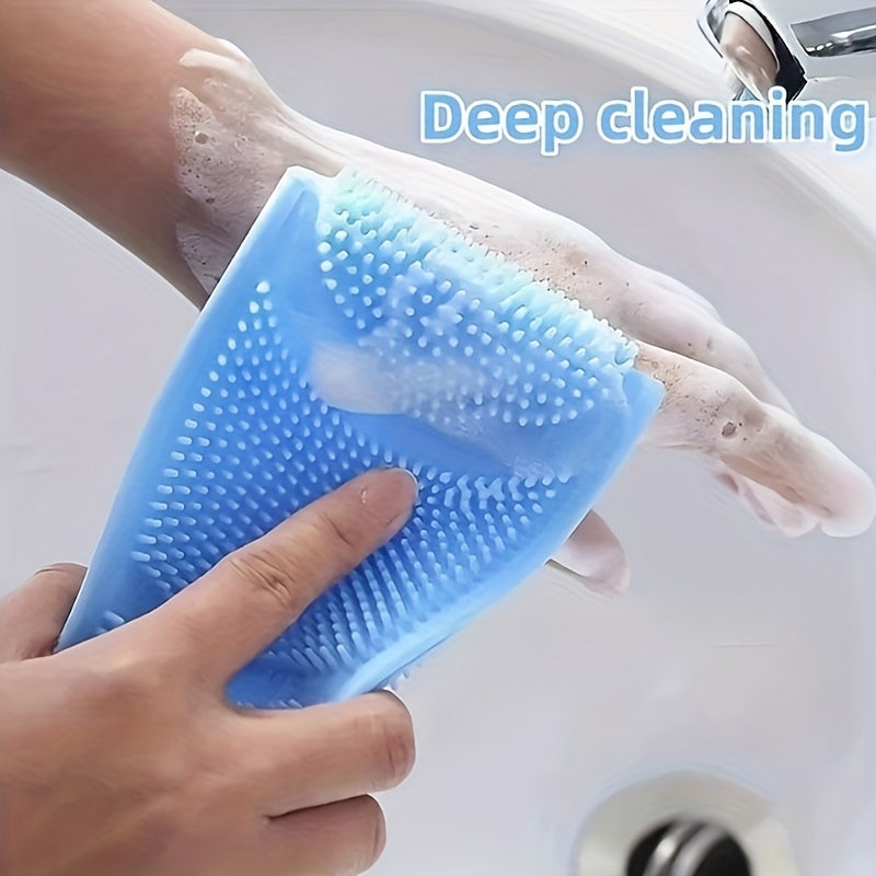Enjoy a Full body Scrub with our Silicon Back Scrubber The Perfect Accessory for a Deep Cleansing and Relaxing Shower Experience soft loofah bath belt body scrubber brush