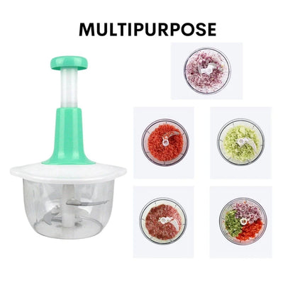 Manual Food Processor Multifunctional Gourmet Cuisine Hand Pat Chopper Press Cutter Vegetable Meat Grinder