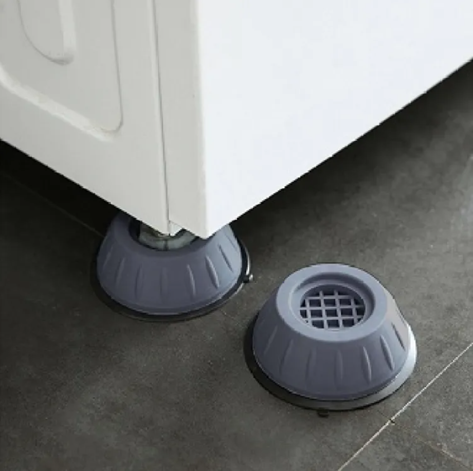 New Noise Reducation Washing Machine Rubber Mat Universal Fixed Washing Machine Stand Anti-Vibration Feet Pads Refrigerator Base Fixed Non-Slip Pad For Washing Machine, Fridge, Suction Cup Anti Walk Shock Absorber Feet Pads Lifting Base Furniture Pads