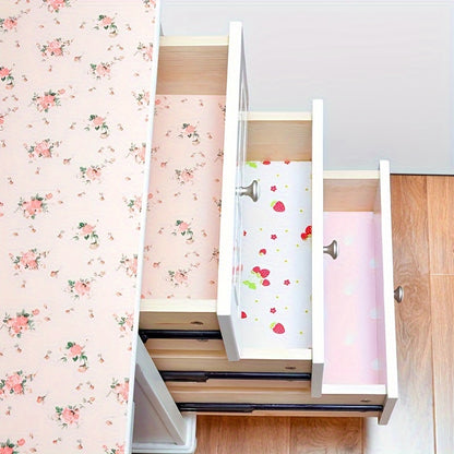Roll Cute Non-Slip Washable Oil-Proof Shelf Liner - Binder-Free Drawer Mat for Kitchen Cabinet, Refrigerator, Locker, Desk - Home Accessories and Decorative Supplies, Kitchen Drawer Organizer, Shelf Liners