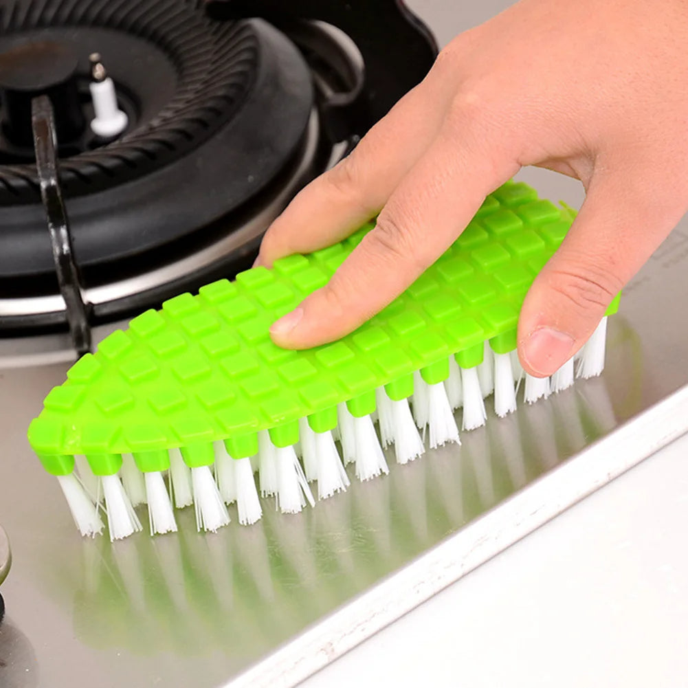 Flexible Bending Soft Brush for Home Kitchen Sink Books Corner Scrubber 360 Degree Rotating Durable Wash Clothes Toilet Brush with Hook