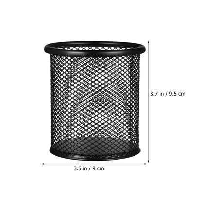 Round Makeup Brush Pen Holder Middle School Student Nice Metal Organizer Office Desk Accessory