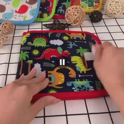 Children's Toy Graffiti Drawing Board Writing Whiteboard Double-Sided Usable Blackboard Erasable Powder Pen Drawing Board