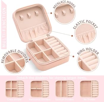 Mini leather jewellery box