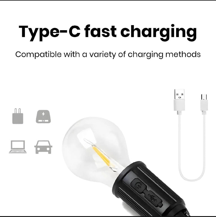 USB Rechargeable LED Hanging Bulb