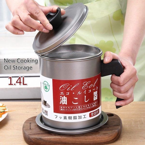 Kitchen oil filter pot 1.4 litre