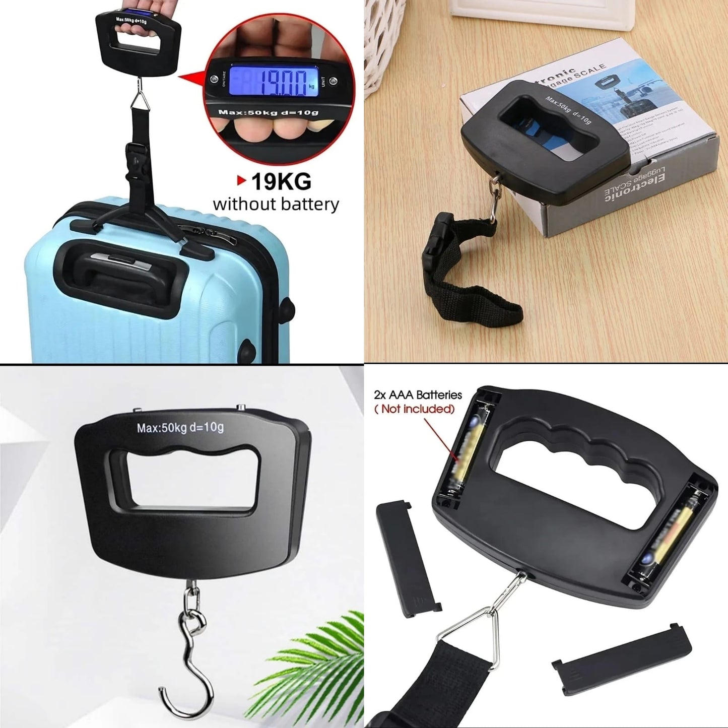 50KG Digital LED Screen Luggage Portable Weight Scale