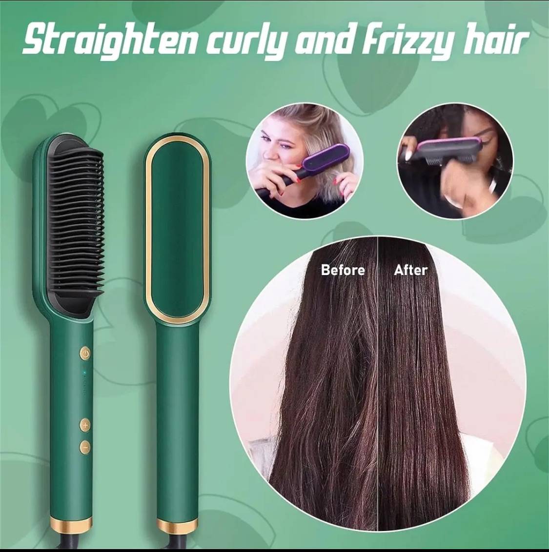 Professional 909 Hair Brush Straightener