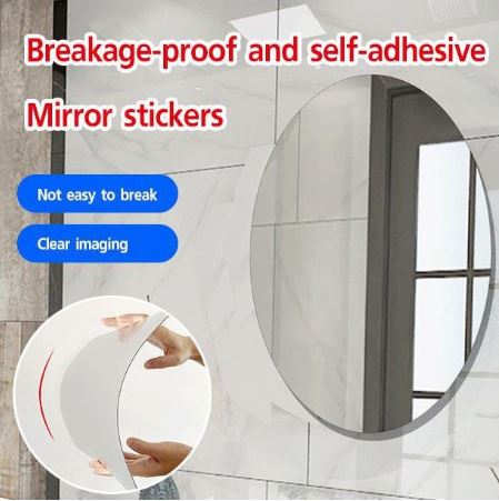Rectangle & Oval Shape mirror wall stickers