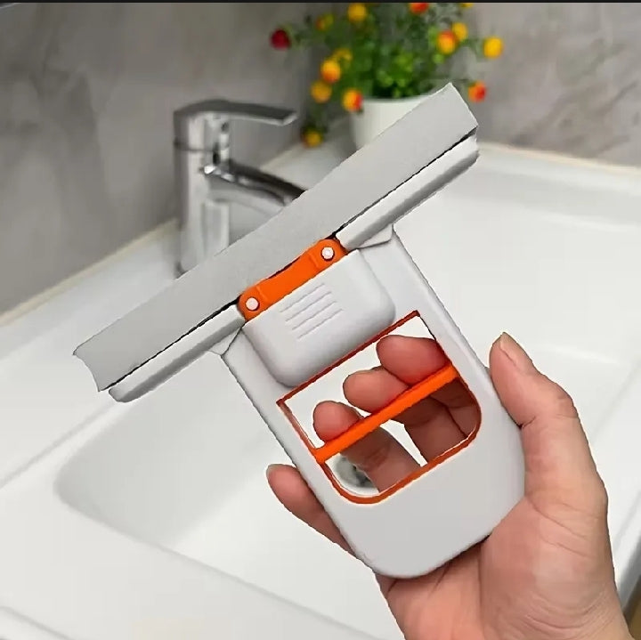 2-in-1 Foldable Silicone Squeegee Cleaner