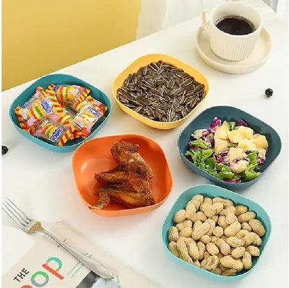 Premium Wheat Straw Snack & Serving Plates Set
