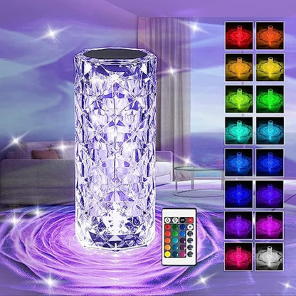 Crystal lamp with 16 Color touch and remote control