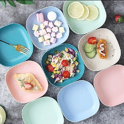 Premium Wheat Straw Snack & Serving Plates Set