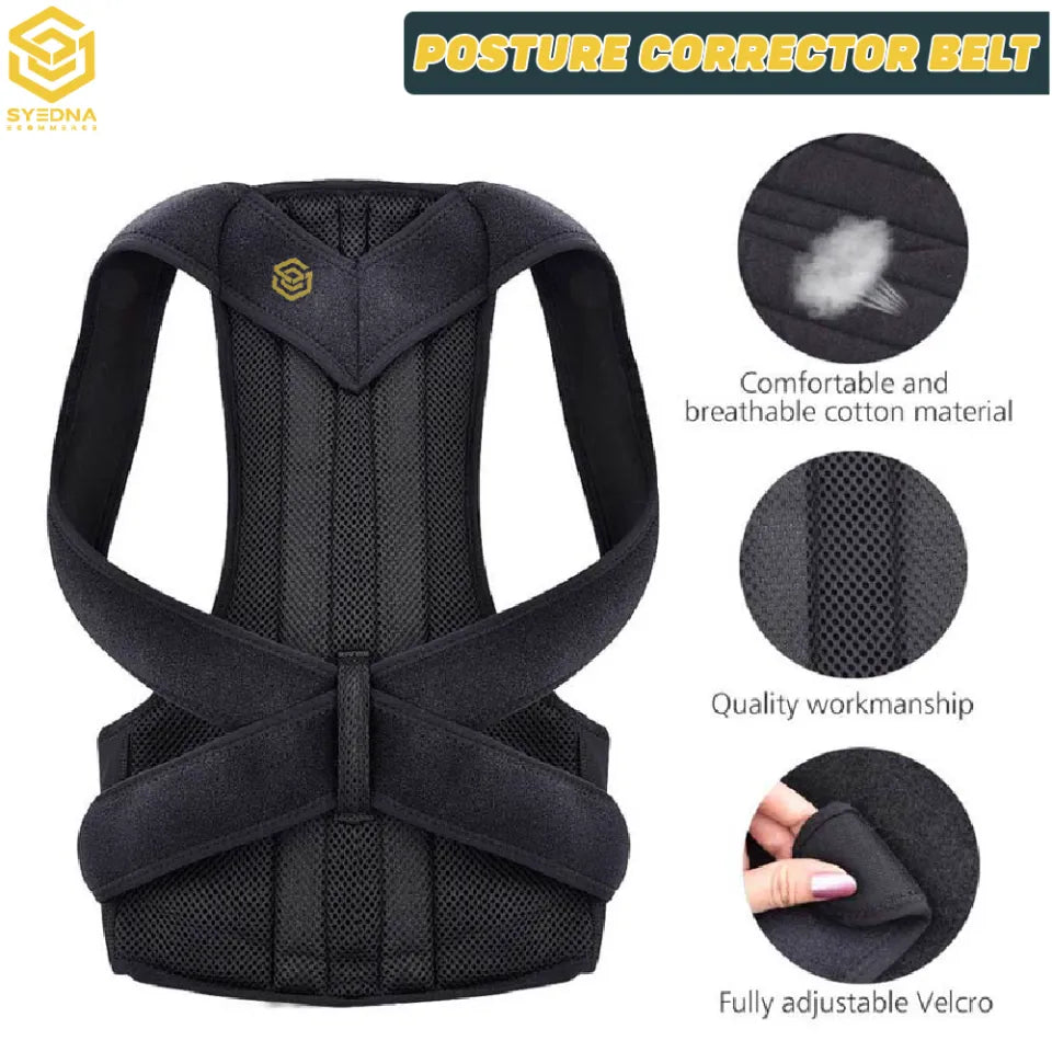 Back posture corrector belt with metal rode