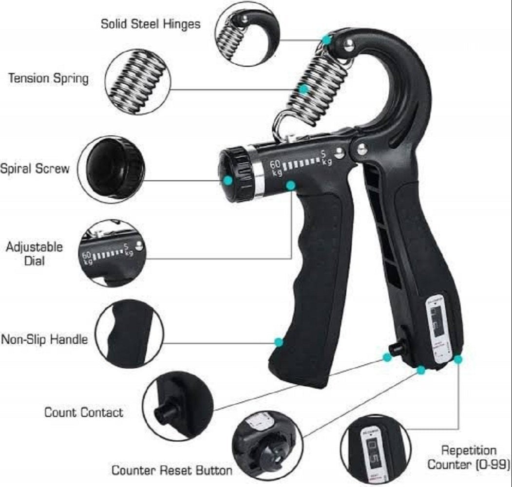 Hand gripper with counter