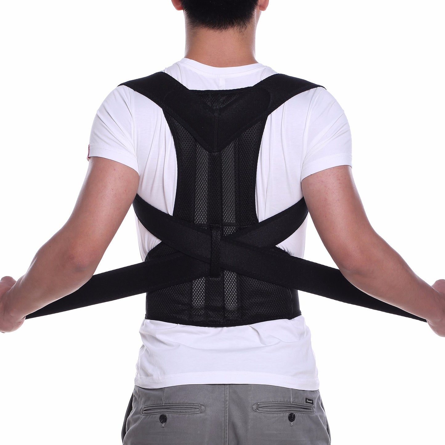 Back posture corrector belt with metal rode
