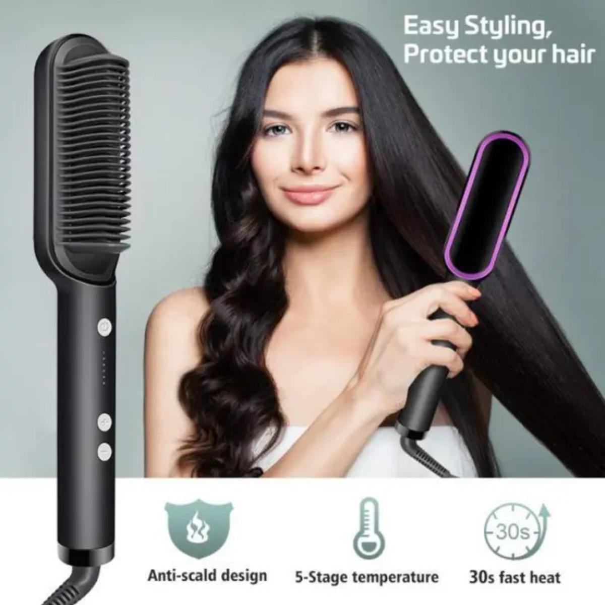Professional 909 Hair Brush Straightener