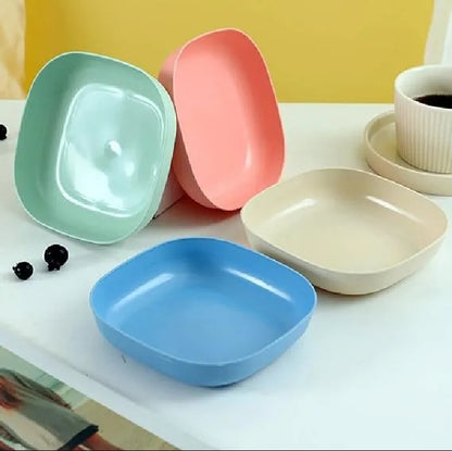 Premium Wheat Straw Snack & Serving Plates Set