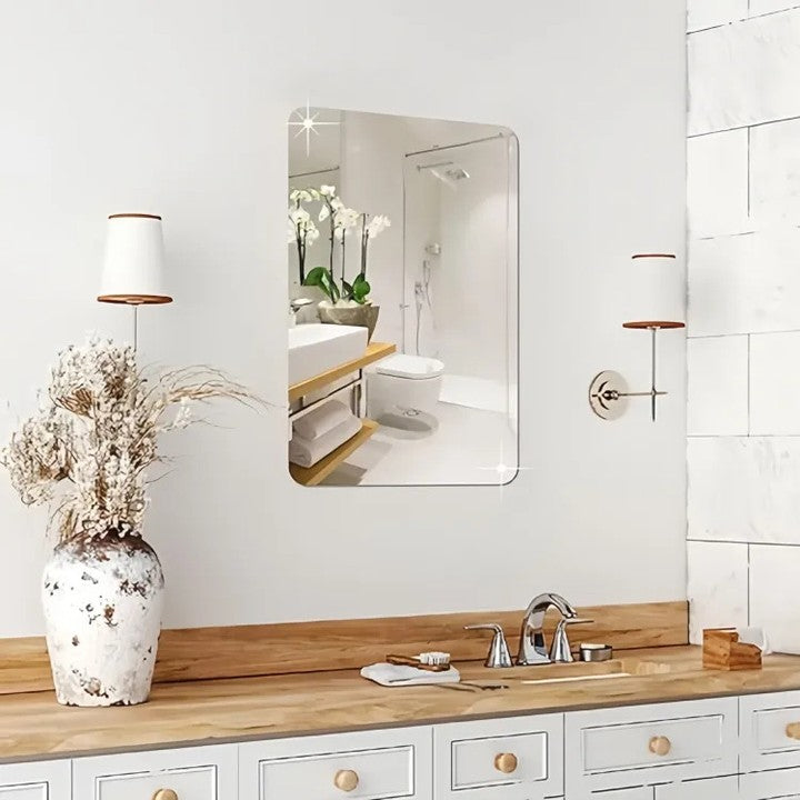 Rectangle & Oval Shape mirror wall stickers
