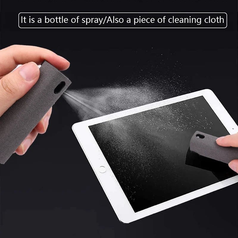 2-in-1 Phone Screen Cleaner Spray & Microfiber Cloth Set
