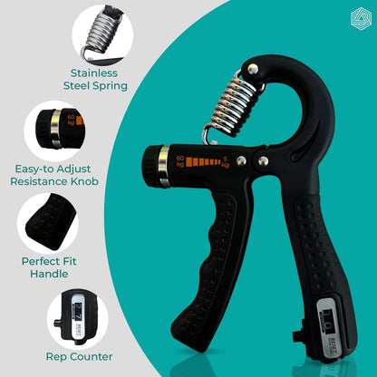 Hand gripper with counter