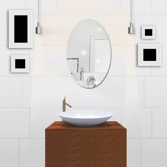 Rectangle & Oval Shape mirror wall stickers