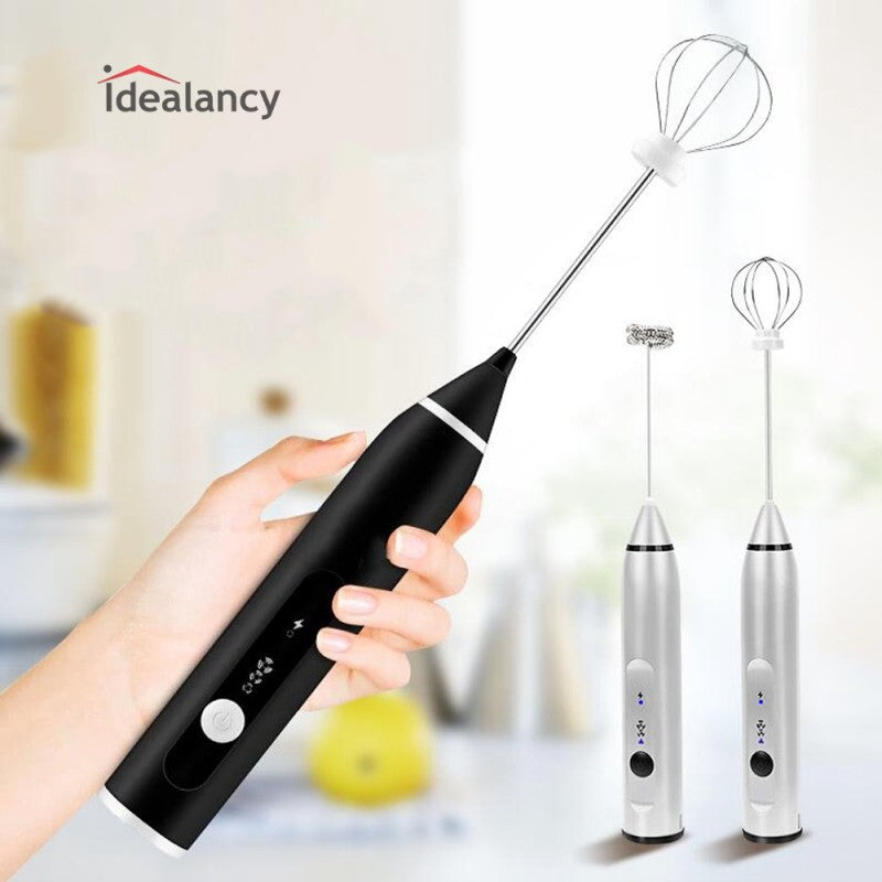 Rechargeable Electric Milk Frother & Coffee Beater