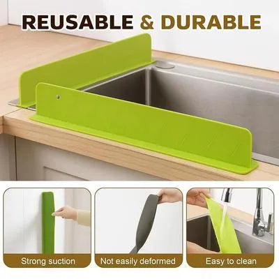 Silicon Sink Splash Guard with double suction