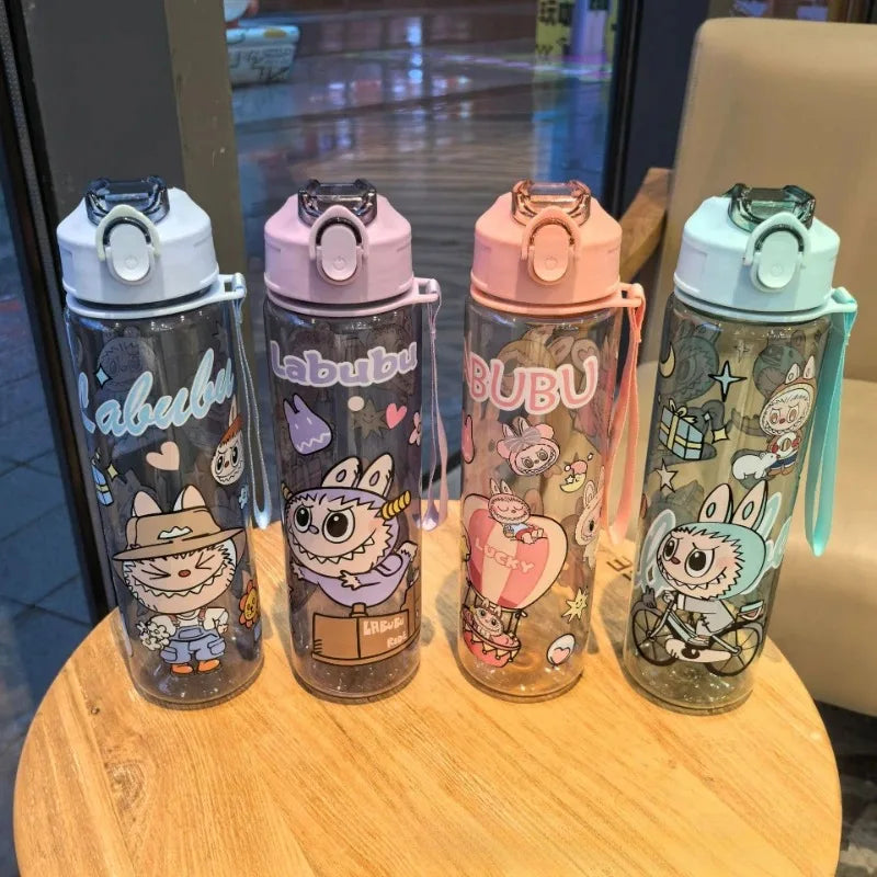Labubu printed water bottle