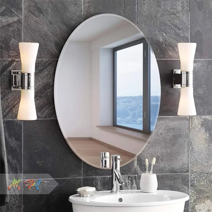 Rectangle & Oval Shape mirror wall stickers