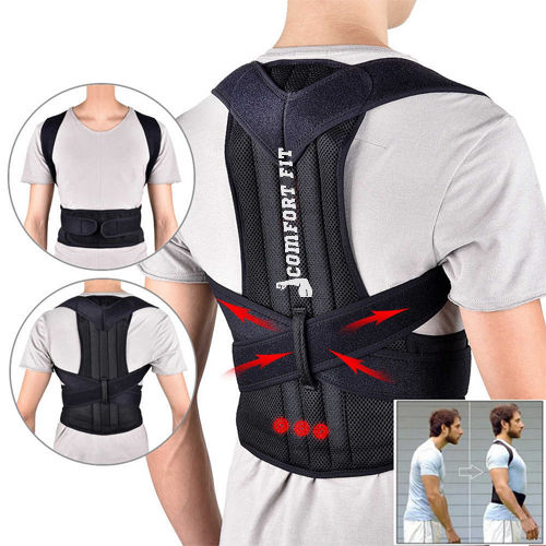 Back posture corrector belt with metal rode